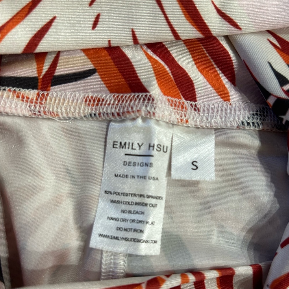 Emily Hsu Makena Leggings - Tropical Leaf Pattern - Small - Picture 5 of 5